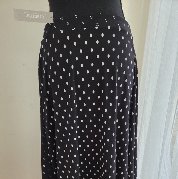 chico's Dot Mix Asymmetrical Skirt Size Medium (Chico's 1) - Picture 3 of 11
